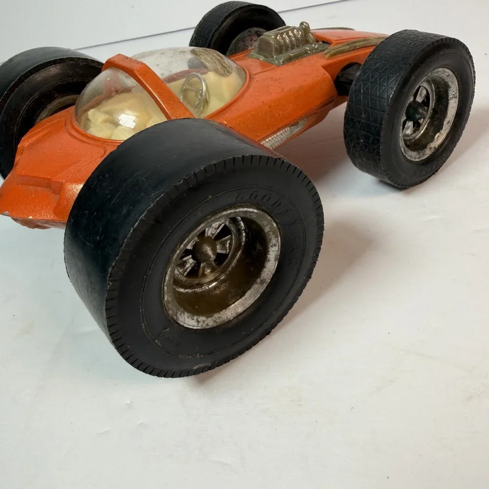Vintage Zylmex Brute K706 Orange Diecast Dragster Race Car Hong Kong Toy